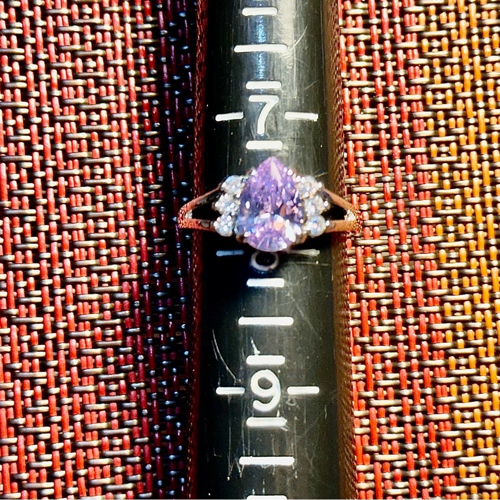 Fragrant Jewels Lavender Teardrop Ring